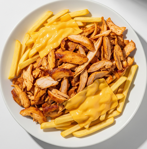 Chicken Donner Meat, Chips & Cheese 